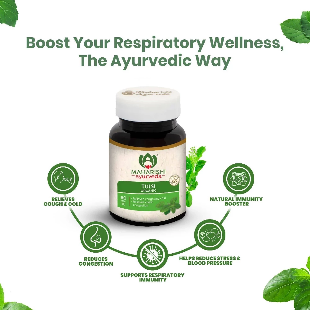 Maharishi Ayurveda Organic Tulsi Tablets, 60 Tablets-2.webp